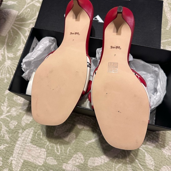 Coach Women's Cherry Print Sandals - Picture 6 of 6